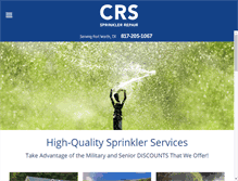 Tablet Screenshot of crssprinklerrepair.com
